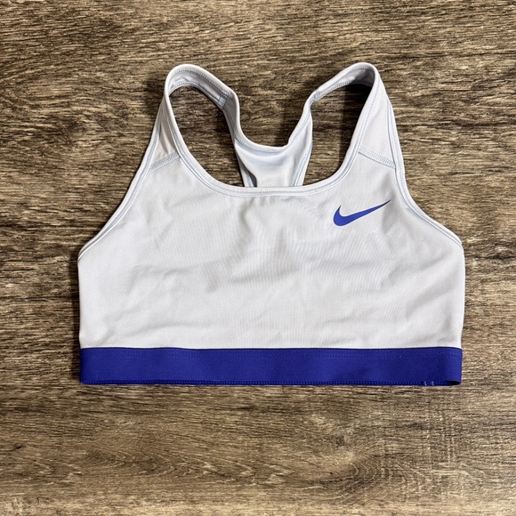 Nike Other - Nike Light Blue Sports Bra with Royal Blue Trim and Swoosh